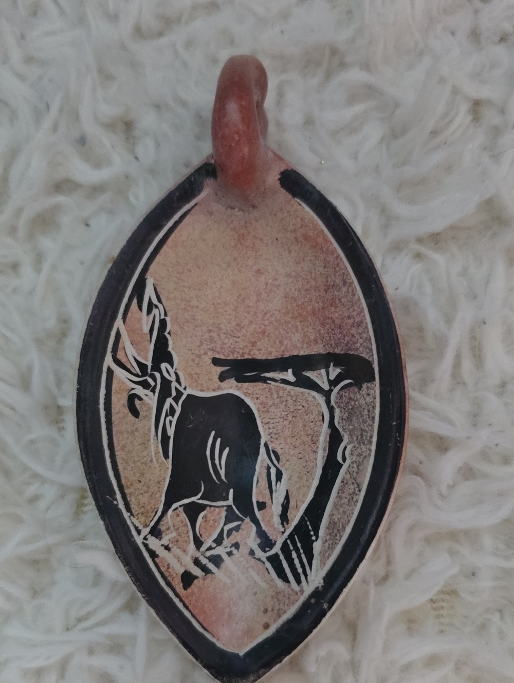 Vtg Handmade Kenya Soap Stone leaf shaped Bowl Trinket Dish